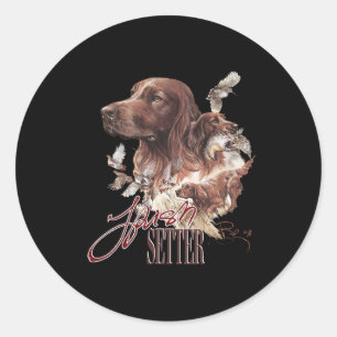 Irish Setter Hondenliefhebbers Ronde Sticker
