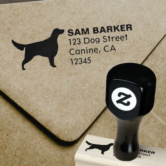 Irish Setter Hondenras Silhouette retouradres Rubberstempel