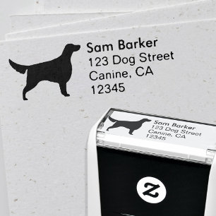 Irish Setter Hondenras Silhouette Return Address Zelfinktende Stempel