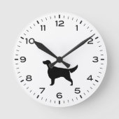 Irish Setter Hondenras Silhouette Ronde Klok (Voorkant)