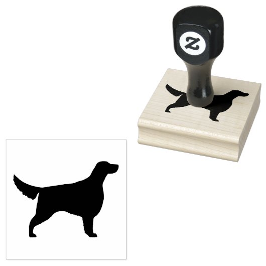 Irish Setter Hondenras Silhouette Rubberstempel (Gestempeld)