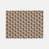 Irish Setter Hondenras Silhouettes Pattern Fleece Deken (Voorkant (Horizontaal))