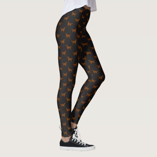 Irish Setter Hondenras Silhouettes Pattern Leggings (Rechts)