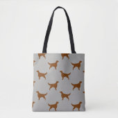 Irish Setter Hondenras Silhouettes Patterned Tote Bag (Voorkant)