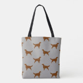 Irish Setter Hondenras Silhouettes Patterned Tote Bag (Achterkant)