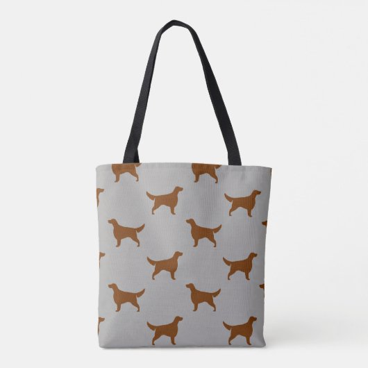 Irish Setter Hondenras Silhouettes Patterned Tote Bag (Achterkant)