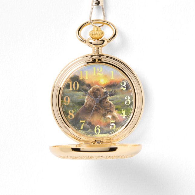 Irish Setter Horloge (Voorkant)