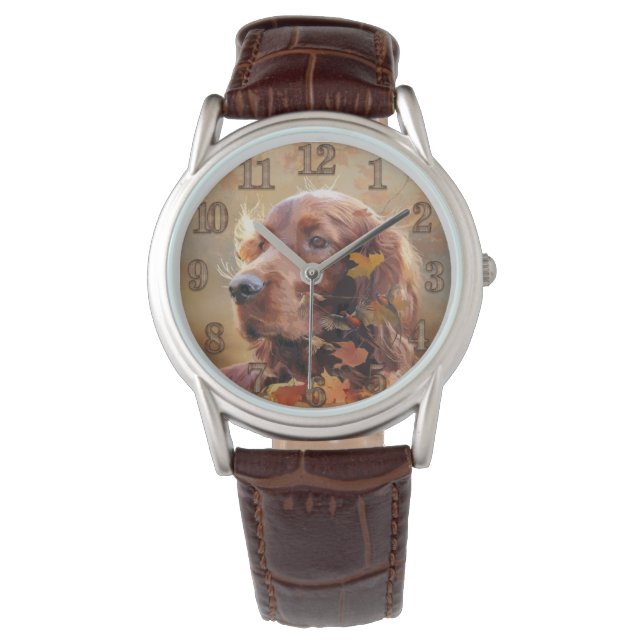 Irish Setter Horloge (Voorkant)