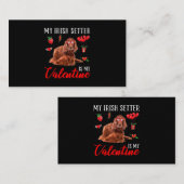 Irish Setter is mijn Valentijn Funny Valentijnsdag Visitekaartje (Voorkant / Achterkant)