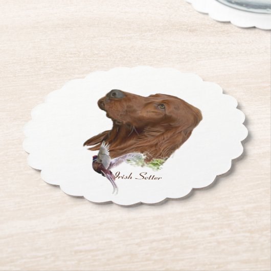 Irish Setter Kartonnen Onderzetters (Gekanteld)