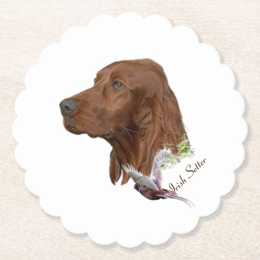 Irish Setter Kartonnen Onderzetters (Voorkant)