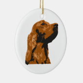 Irish Setter Keramisch Ornament (Rechts)