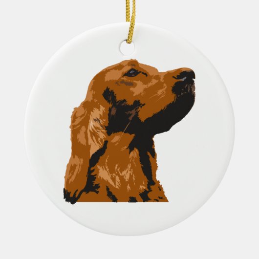 Irish Setter Keramisch Ornament (Voorkant)