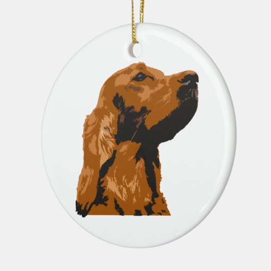 Irish Setter Keramisch Ornament (Links)
