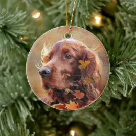Irish Setter Keramisch Ornament