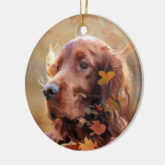 Irish Setter Keramisch Ornament (Links)