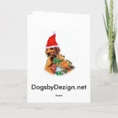 Irish Setter kerstcadeautjes Feestdagen Kaart (Achterkant)