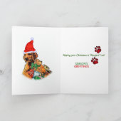Irish Setter kerstcadeautjes Feestdagen Kaart (Binnen)