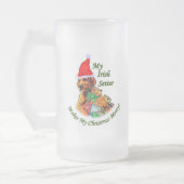 Irish Setter kerstcadeautjes Matglas Bierpul (Links)