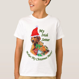 Irish Setter kerstcadeautjes T-shirt