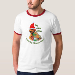 Irish Setter kerstcadeautjes T-shirt