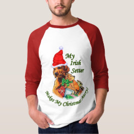 Irish Setter kerstcadeautjes T-shirt