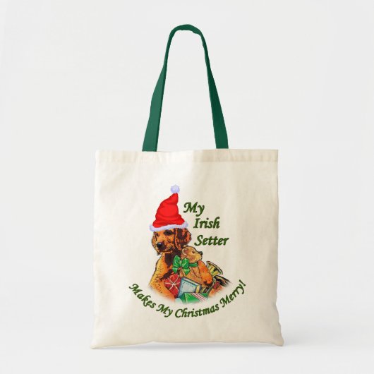 Irish Setter kerstcadeautjes Tote Bag (Voorkant)