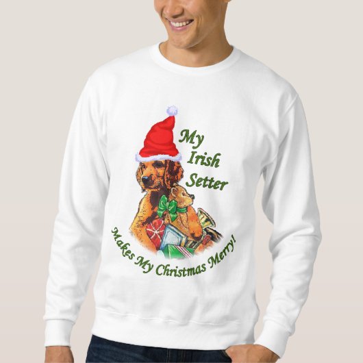 Irish Setter kerstcadeautjes Trui (Voorkant)