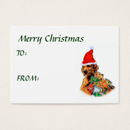 Irish Setter kerstcadeautjes Visitekaartjes