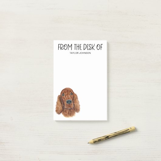Irish Setter liefhebber Post-it® Notes (Op bureau)