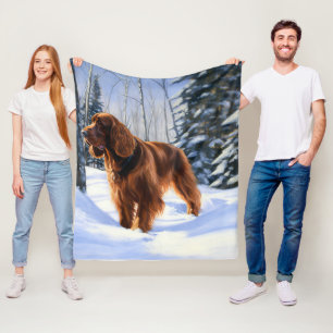 Irish Setter liet het sneeuwen Kerstmis Fleece Deken