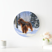 Irish Setter liet het sneeuwen Kerstmis Grote Klok (Huis)