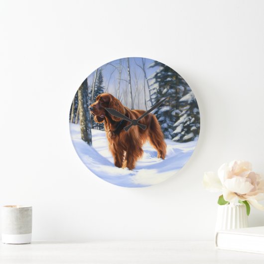 Irish Setter liet het sneeuwen Kerstmis Grote Klok (Huis)