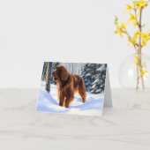 Irish Setter liet het sneeuwen Kerstmis Kaart (Gele Bloem)