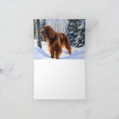 Irish Setter liet het sneeuwen Kerstmis Kaart (Binnen)