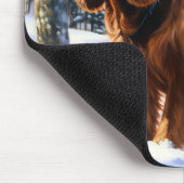 Irish Setter liet het sneeuwen Kerstmis Muismat (Hoek)