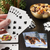 Irish Setter liet het sneeuwen Kerstmis Pokerkaarten (Insitu)