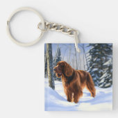 Irish Setter liet het sneeuwen Kerstmis Sleutelhanger (Voorkant)