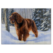 Irish Setter liet het sneeuwen Kerstmis Snijplank (Voorkant)