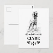 Irish Setter Life is beter met Custom Dog Name Briefkaart (Voorkant / Achterkant)