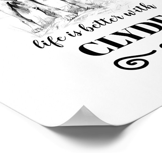 Irish Setter Life is beter met Custom Dog Name Poster (Hoek)