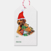 Irish Setter Lovers Kerstmis Cadeaulabel (Voorkant)