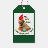Irish Setter Lovers Kerstmis Cadeaulabel (Achterkant)