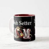 Irish Setter Ma Gifts Tweekleurige Koffiemok (Voorkant links)