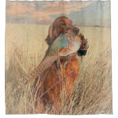 Irish Setter met fazant Douchegordijn (Voorkant)