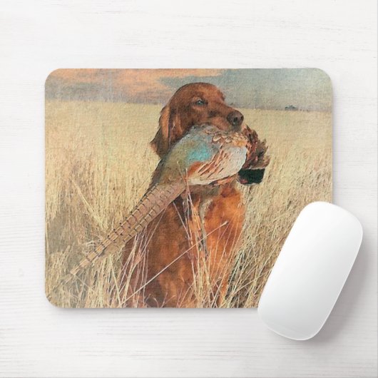 Irish Setter met fazant Muismat (Met muis)
