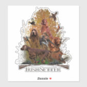 Irish Setter met fazant Sticker (Vel)