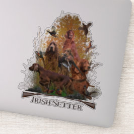Irish Setter met fazant Sticker