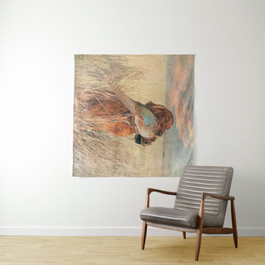 Irish Setter met fazant Wandkleed (In Situ (horizontaal))