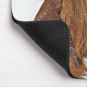 Irish Setter met sneeuwvlokken Muismat (Hoek)